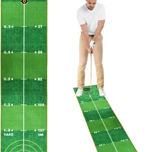 Golf Putting Green 19.6 in X 7.8 Ft Anti-Slip Bottom Portable Putting Aid